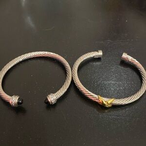 Designer Inspired cable bracelet set